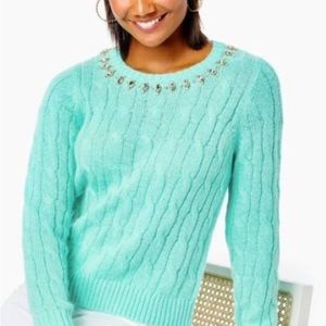 🆕NWT DARIO LILLY PULITZER SWEATER SURF BLUE XL $178